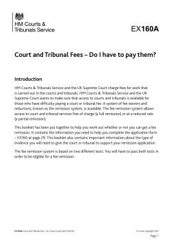 EX160A - Court and Tribunal Fees