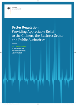 Better Regulation Providing Appreciable Relief to the Citizens, the