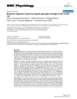 Butyrate ingestion improves hepatic glycogen storage in the re