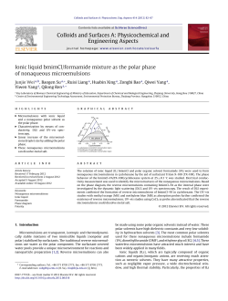Ionic liquid bmimCl/formamide mixture as the polar phase of