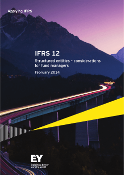 IFRS 12 - Structured entities - considerations for fund managers.