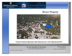 Unique Development Opportunity within Mammoth Lake`s