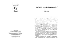 Mass Psychology of Misery