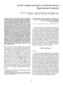 Leu-M1 Antigen Expression in Advanced (tumor) Stage Mycosis