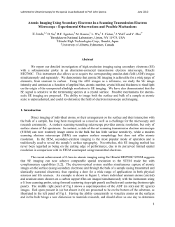 Atomic Imaging Using Secondary Electrons in a