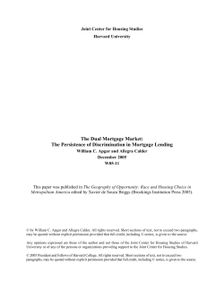 The Persistence of Discrimination in Mortgage Lending