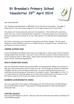 Newsletter April 2014
