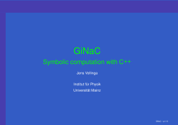 Symbolic computation with C++