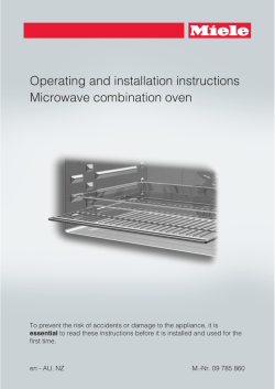 Operating and installation instructions Microwave combination oven