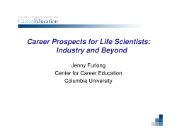 Career Prospects for Life Scientists