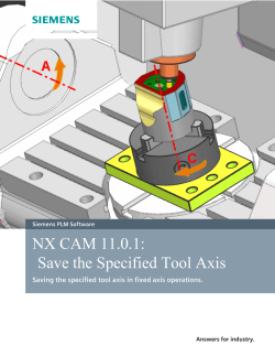 NX CAM 11.0.1: Save the Specified Tool Axis