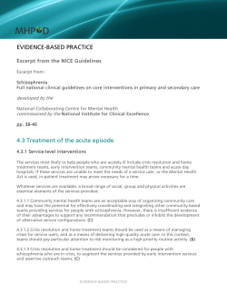 Excerpt from the NICE Guidelines