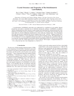 Crystal Structure and Properties of Ru