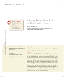 Quitting Drugs: Quantitative and Qualitative Features