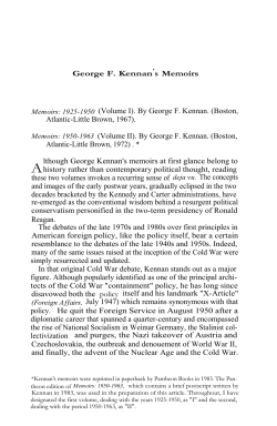 George F. Kennan`s Memoirs Memoirs