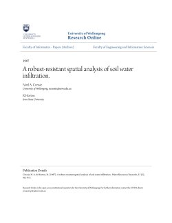 A robust-resistant spatial analysis of soil water