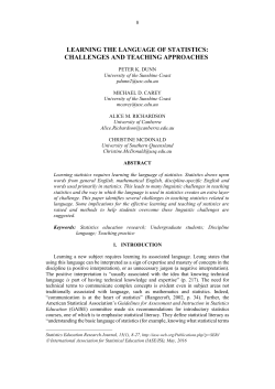 Learning the Language of Statistics