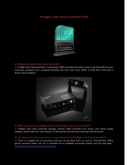 Prolight Laser Harp Controller FAQ