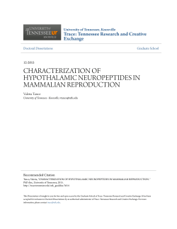 characterization of hypothalamic neuropeptides in mammalian