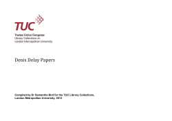 Denis Delay Papers - London Metropolitan University