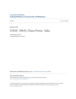 DANC 108.05: Dance Forms - Salsa