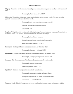 Rhetorical Devices Allegory