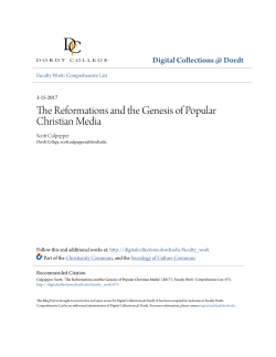 The Reformations and the Genesis of Popular Christian Media