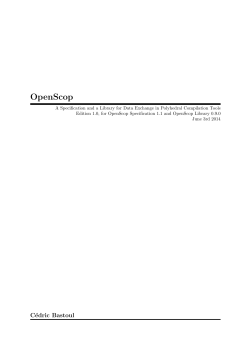OpenScop User Guide