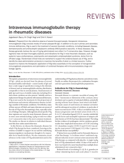 Intravenous immunoglobulin therapy in rheumatic diseases