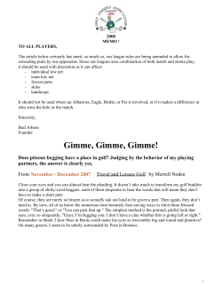 Gimme, Gimme, Gimme! - Golf Leagues Association