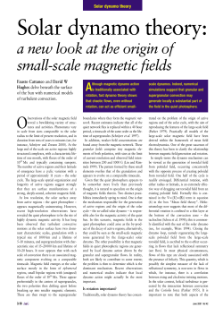 Solar dynamo theory: a new look at the origin of