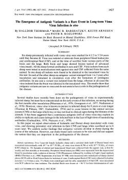 The Emergence of Antigenic Variants is a Rare Event in Long