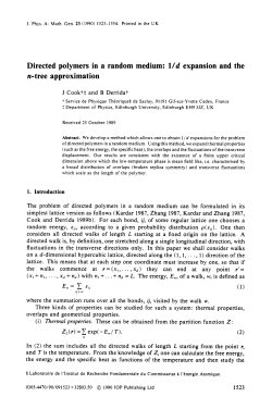 Directed polymers in a random medium