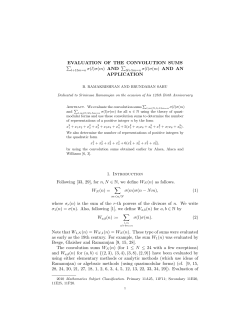 EVALUATION OF THE CONVOLUTION SUMS &sum; l+15m=n &sigma;(l)&sigma;(m