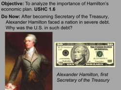 Hamilton`s Economic Plan
