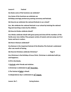 Lesson 6 Festival Q1.Name some of the functions we celebrate