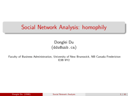 Social Network Analysis: homophily