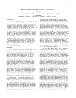 5 The Application of the Community Concept in Paleontology R. K.