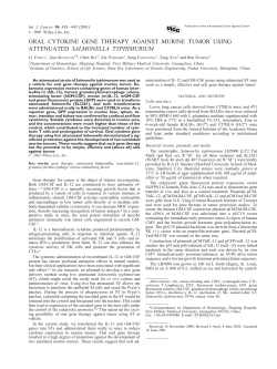 ORAL CYTOKINE GENE THERAPY AGAINST MURINE TUMOR