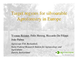 Target regions for silvoarable Agroforestry in