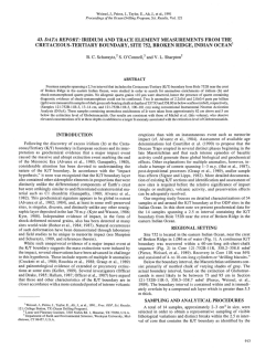 Iridium and Trace Element Measurements from the Cretaceous