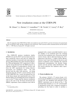 New irradiation zones at the CERN-PS