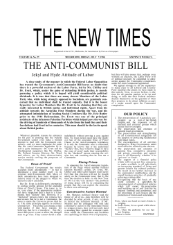 THE ANTI-COMMUNIST BILL - Australian League of Rights