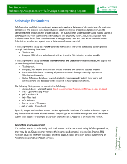 For Students &ndash; Submitting Assignments w
