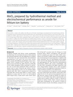 MnO2 prepared by hydrothermal method and