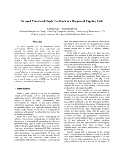 Delayed Visual and Haptic Feedback in a Reciprocal Tapping Task
