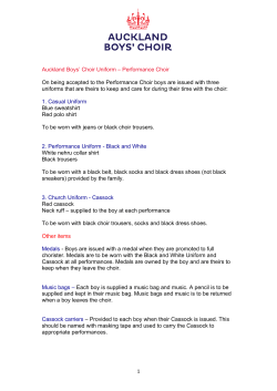 information - Auckland Boys Choir