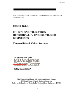 Historically Underutilized Business (HUB)