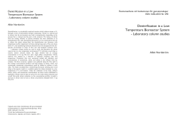 Denitrification in a Low Temperature Bioreactor System