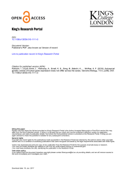 Autosomal genetic - Kings College